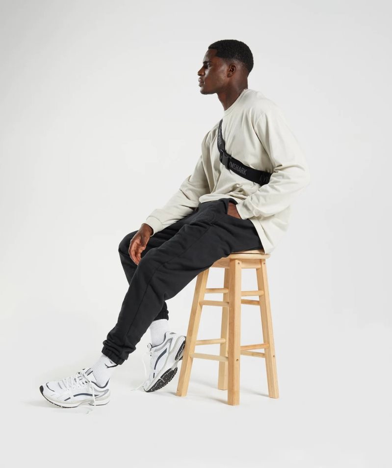 Gymshark GS10 Year Férfi Jogger Nadrág Fekete | HU-V-367