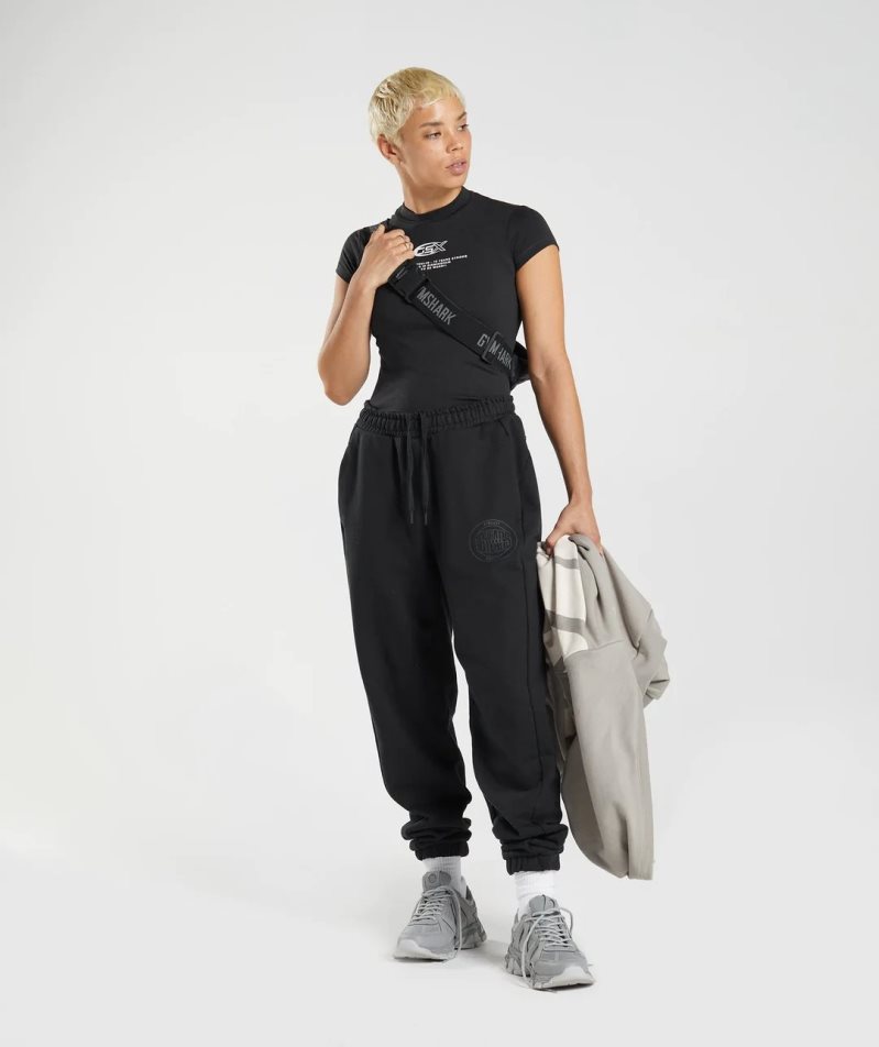 Gymshark GS10 Year Női Jogger Nadrág Fekete | HU-U-135