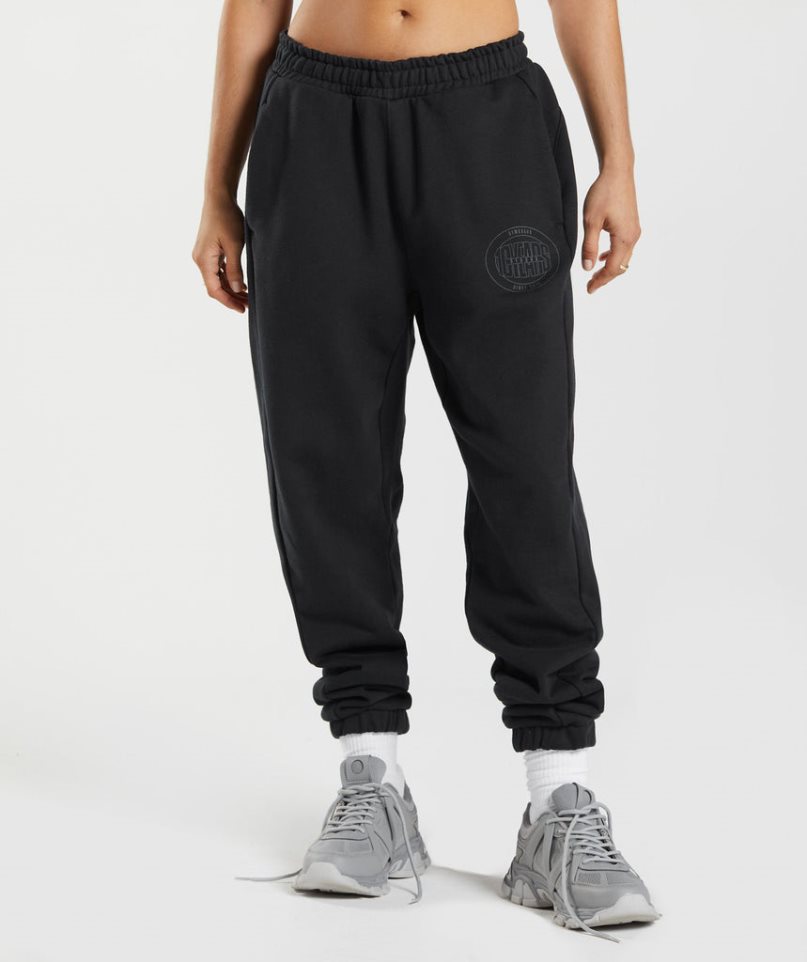 Gymshark GS10 Year Női Jogger Nadrág Fekete | HU-U-135