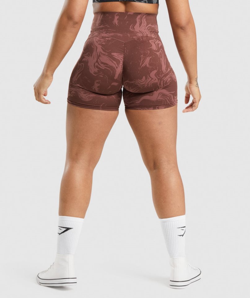 Gymshark GS Power High Rise Női Rövidnadrág Barna | HU-J-652