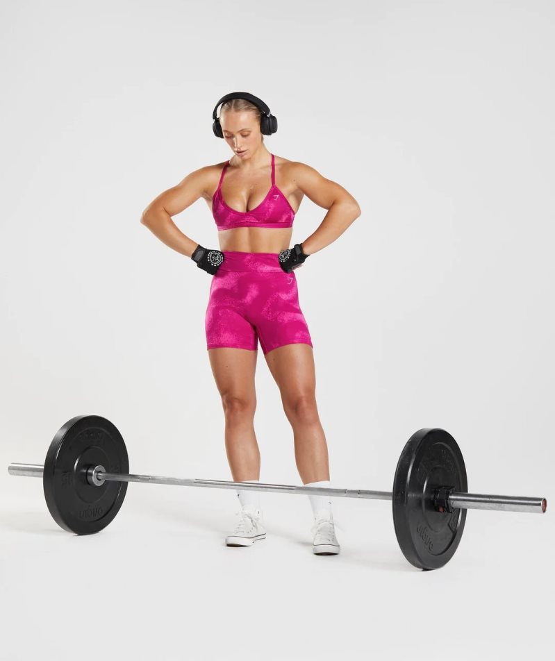 Gymshark GS Power Minimal Női Sportmelltartó Rózsaszín | HU-I-912