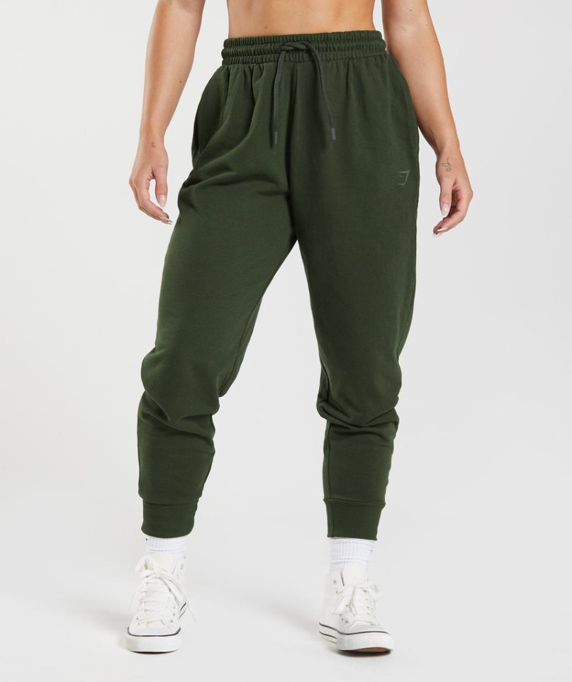 Gymshark GS Power Női Jogger Nadrág Olivazöld | HU-S-902
