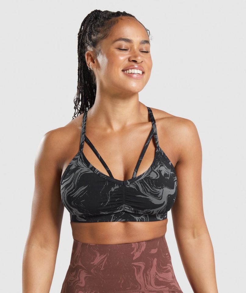 Gymshark GS Power Női Sportmelltartó Fekete | HU-U-970