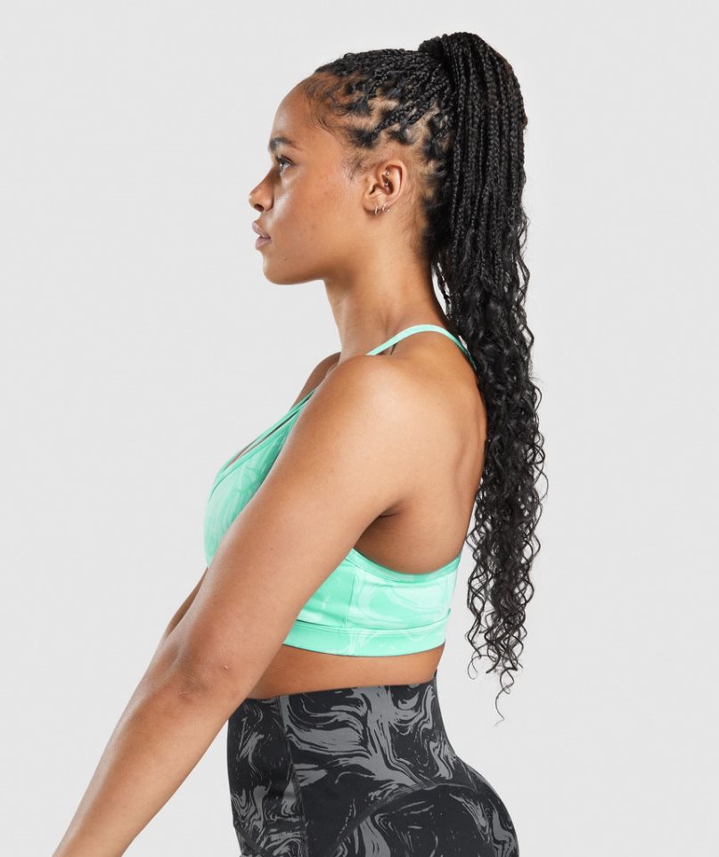 Gymshark GS Power Női Sportmelltartó Világos Türkiz | HU-R-064