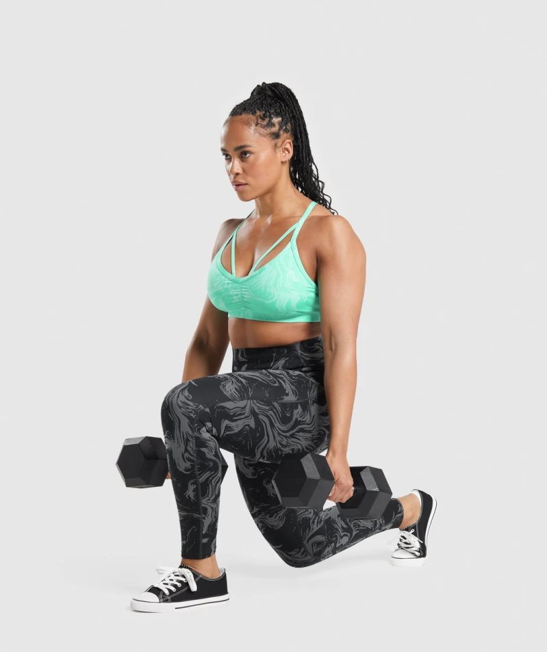 Gymshark GS Power Női Sportmelltartó Világos Türkiz | HU-R-064