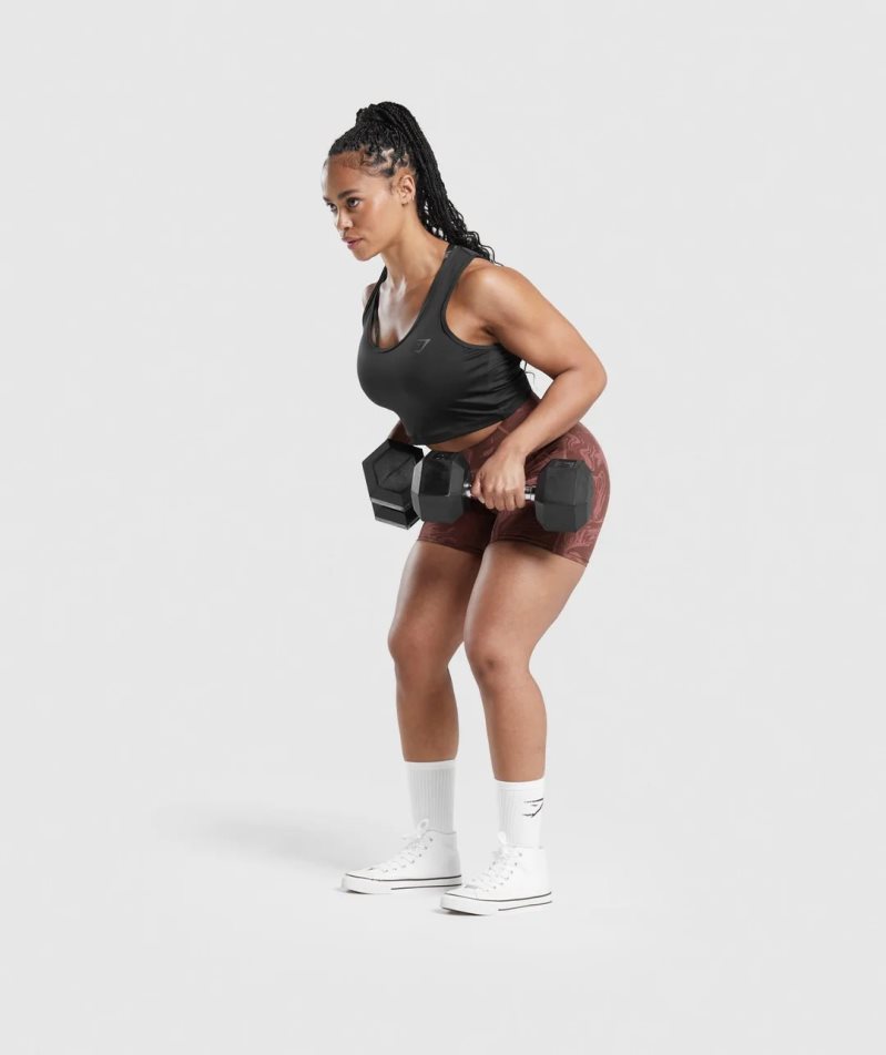 Gymshark GS Power Open Back Cropped Női Ujjatlan Póló Fekete | HU-V-461