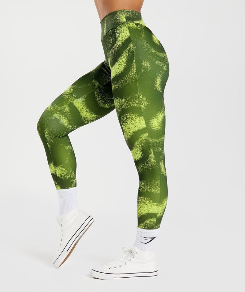 Gymshark GS Power Original Női Leggings Olivazöld | HU-K-635