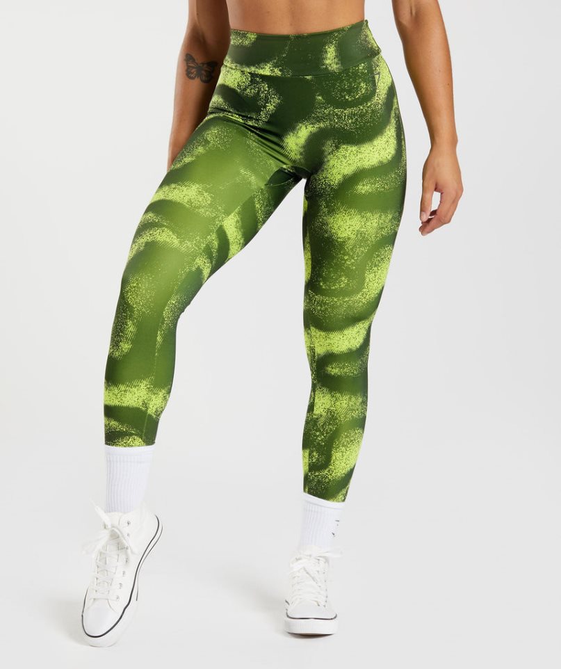Gymshark GS Power Original Női Leggings Olivazöld | HU-K-635