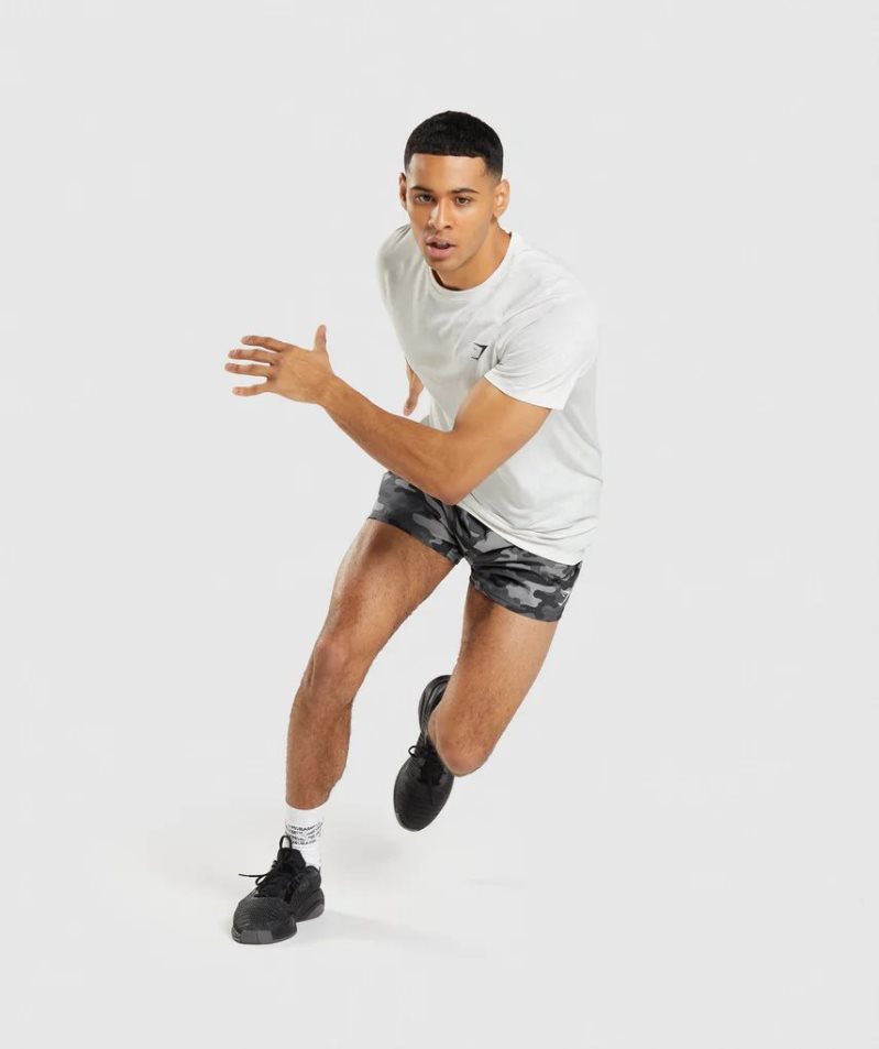 Gymshark Geo Seamless Férfi Póló Fehér | HU-W-982