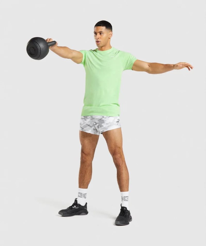 Gymshark Geo Seamless Férfi Póló Világos Zöld | HU-F-154
