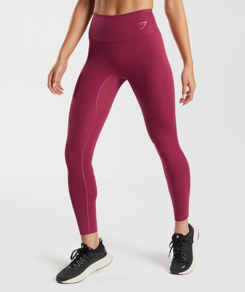 Gymshark Graphics Fraction Női Leggings Fukszia | HU-S-541