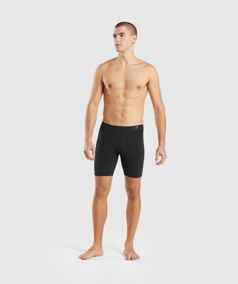 Gymshark Hibrid Boxer Férfi Fehérnemű Fekete | HU-I-854