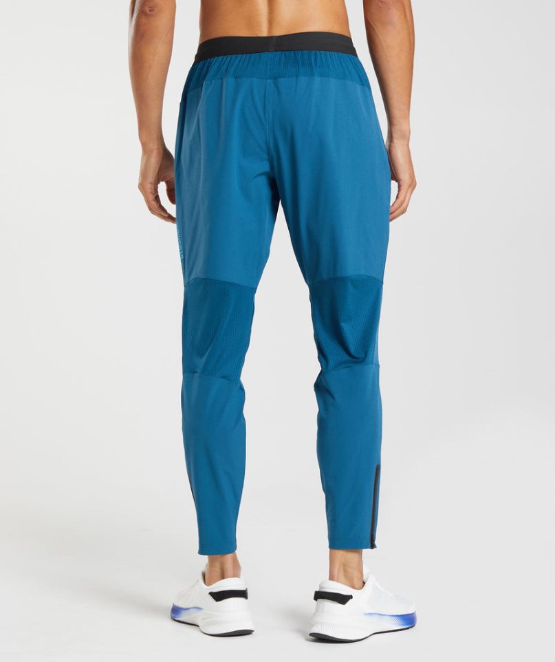 Gymshark Hibrid Woven Férfi Jogger Nadrág Kék | HU-E-643