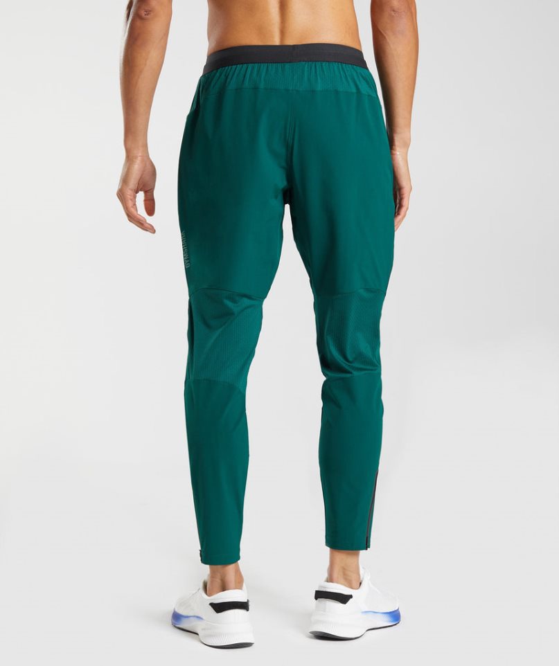 Gymshark Hibrid Woven Férfi Jogger Nadrág Zöld | HU-O-745