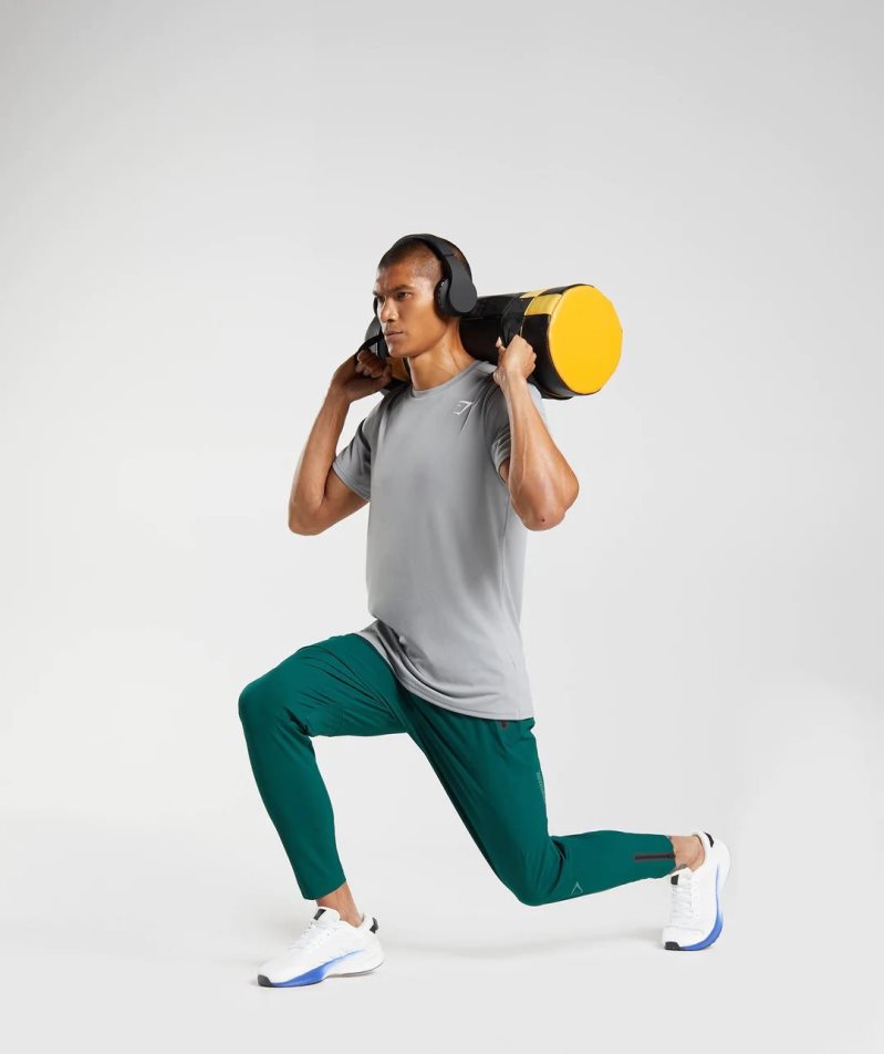Gymshark Hibrid Woven Férfi Jogger Nadrág Zöld | HU-O-745