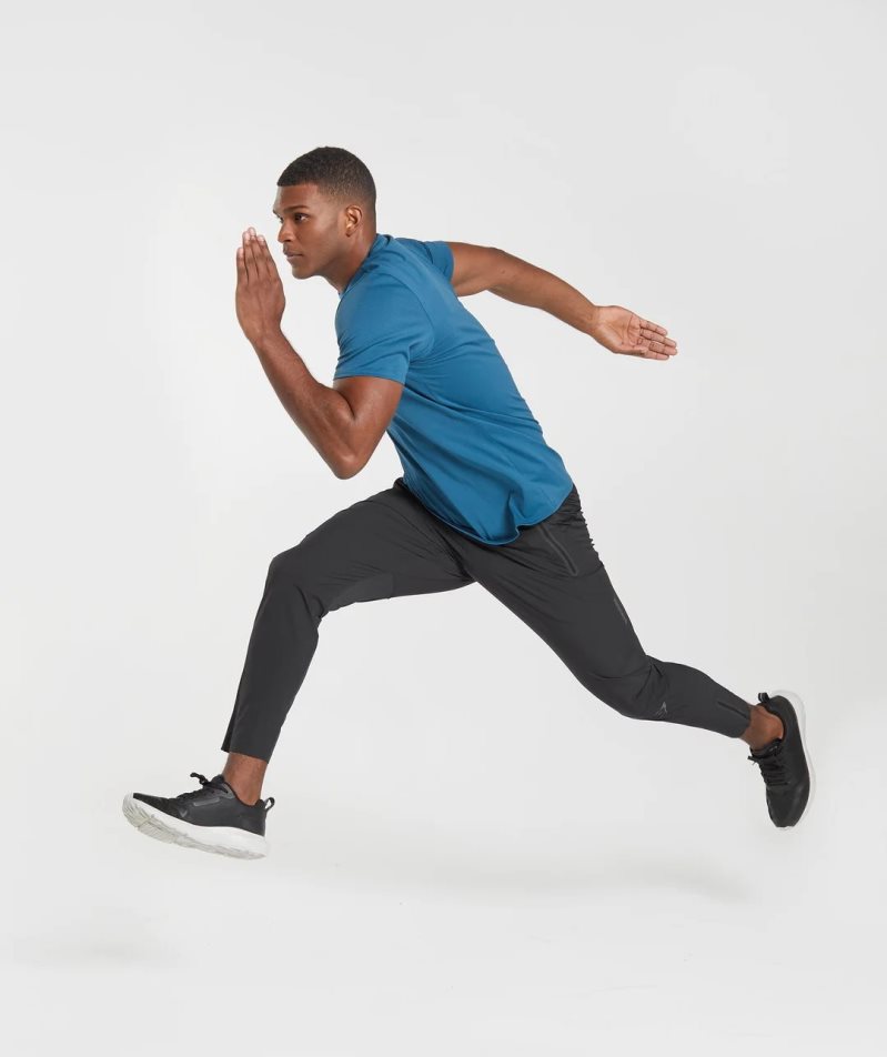 Gymshark Hibrid Woven Férfi Jogger Nadrág Fekete | HU-W-431