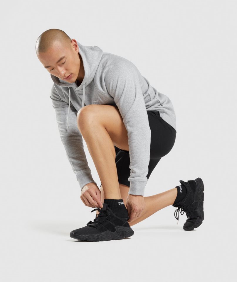 Gymshark Jacquard Quarter 3pk Zokni Fekete | HU-C-782