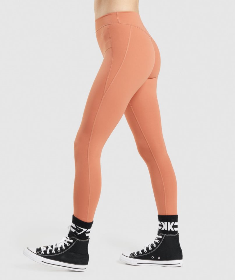 Gymshark KK Fit 7/8 Női Leggings Narancssárga | HU-V-971
