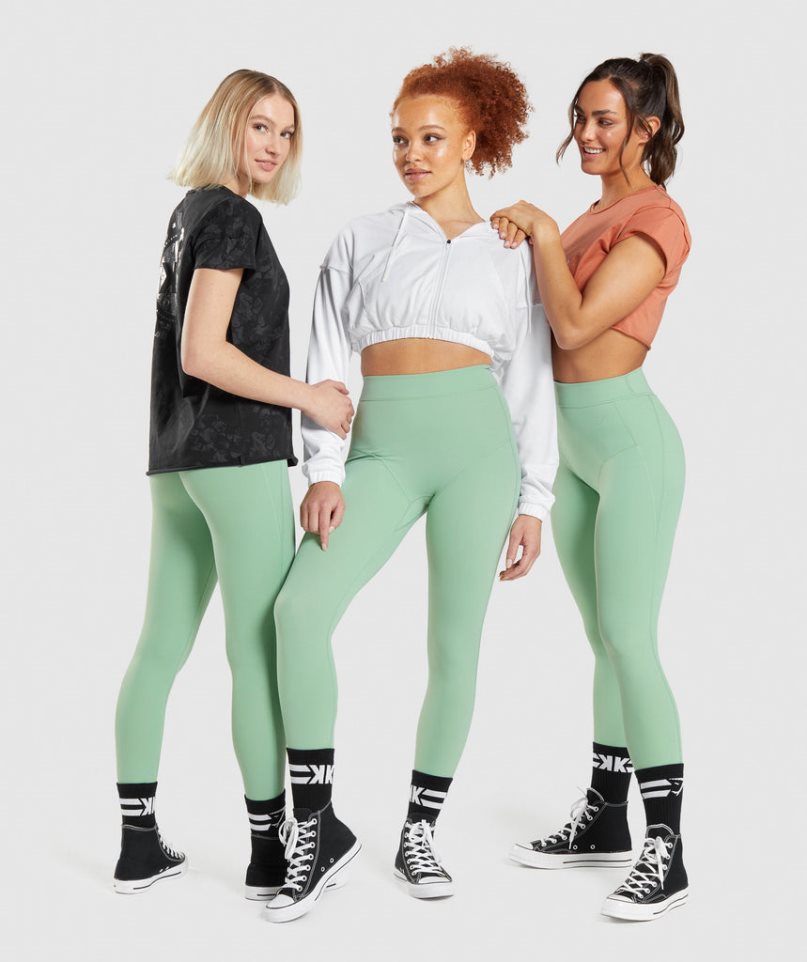 Gymshark KK Fit 7/8 Női Leggings Világos Zöld | HU-X-276