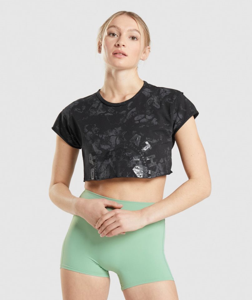 Gymshark KK Fit Raw Női Vágott Felsők Fekete | HU-Q-195