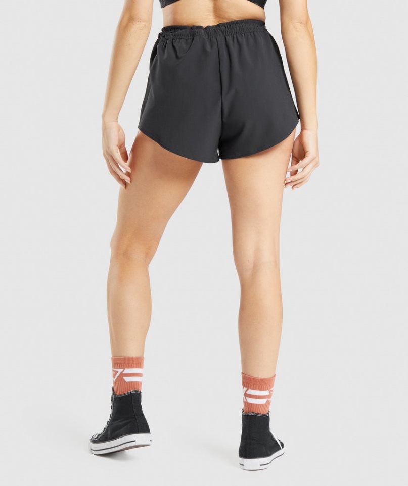Gymshark KK Fit Woven Női Rövidnadrág Fekete | HU-W-980