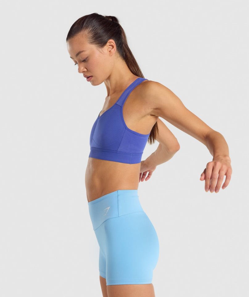Gymshark Könnyű High Support Női Sportmelltartó Kék | HU-G-418