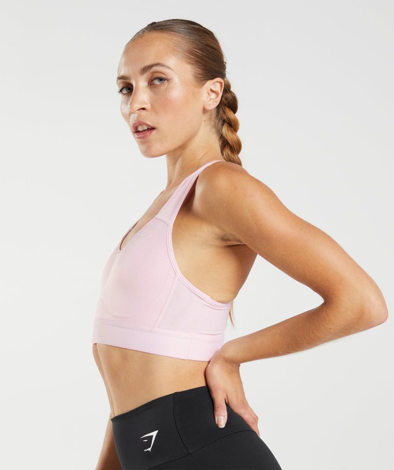 Gymshark Könnyű High Support Női Sportmelltartó Rózsaszín | HU-G-780