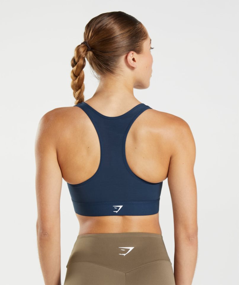 Gymshark Könnyű High Support Női Sportmelltartó Sötétkék | HU-R-802