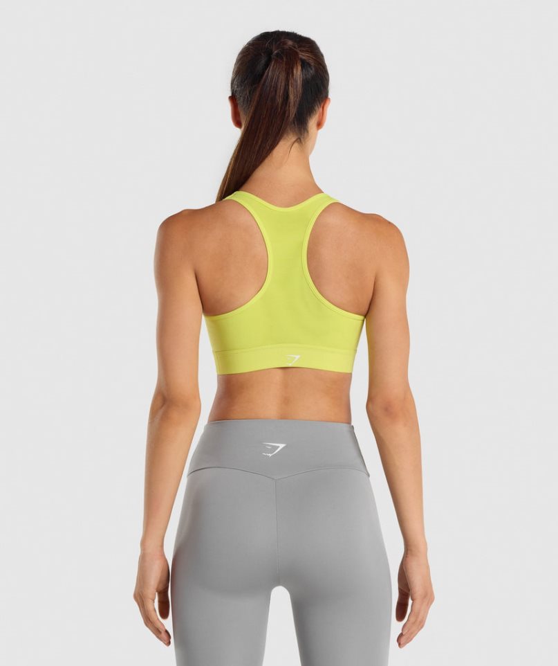 Gymshark Könnyű High Support Női Sportmelltartó Sárga | HU-X-159