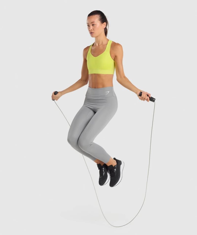 Gymshark Könnyű High Support Női Sportmelltartó Sárga | HU-X-159