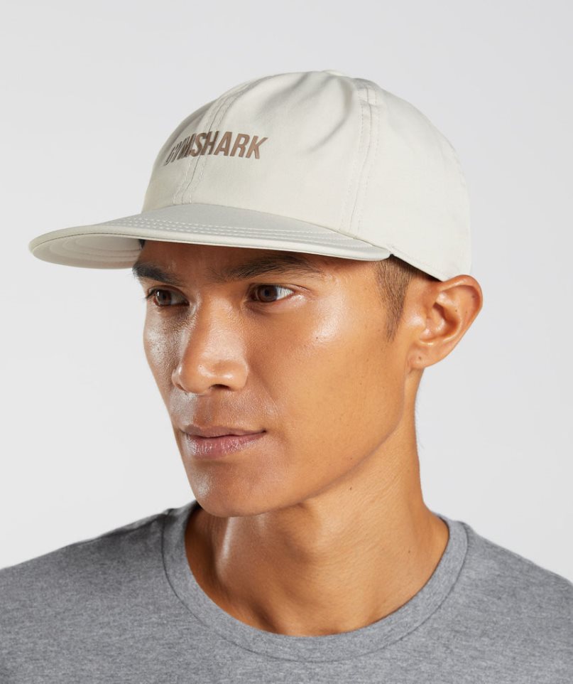 Gymshark Lapos Peak Sapkák Krém | HU-O-086