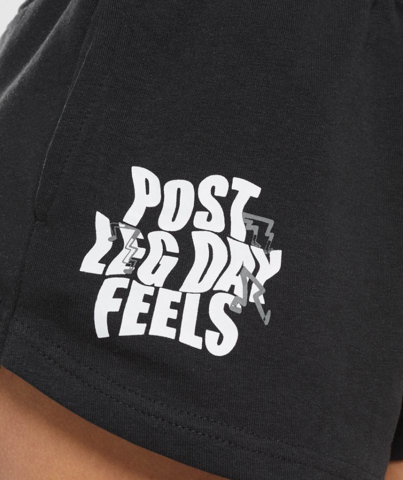 Gymshark Leg Day Női Rövidnadrág Fekete | HU-H-612