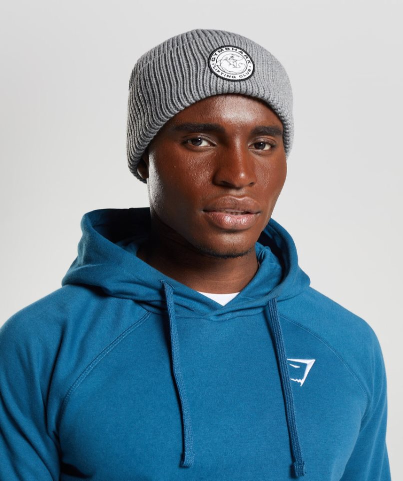 Gymshark Legacy Deep Cuff Téli Sapka Világos Szürke | HU-X-738