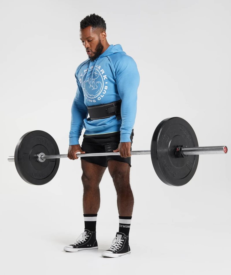 Gymshark Legacy Férfi Kapucnis Pulóver Kék | HU-Y-162
