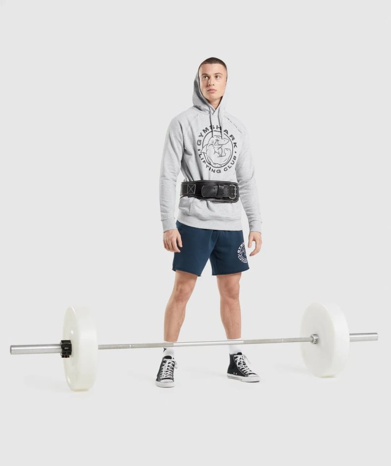 Gymshark Legacy Férfi Kapucnis Pulóver Világos Szürke | HU-A-267