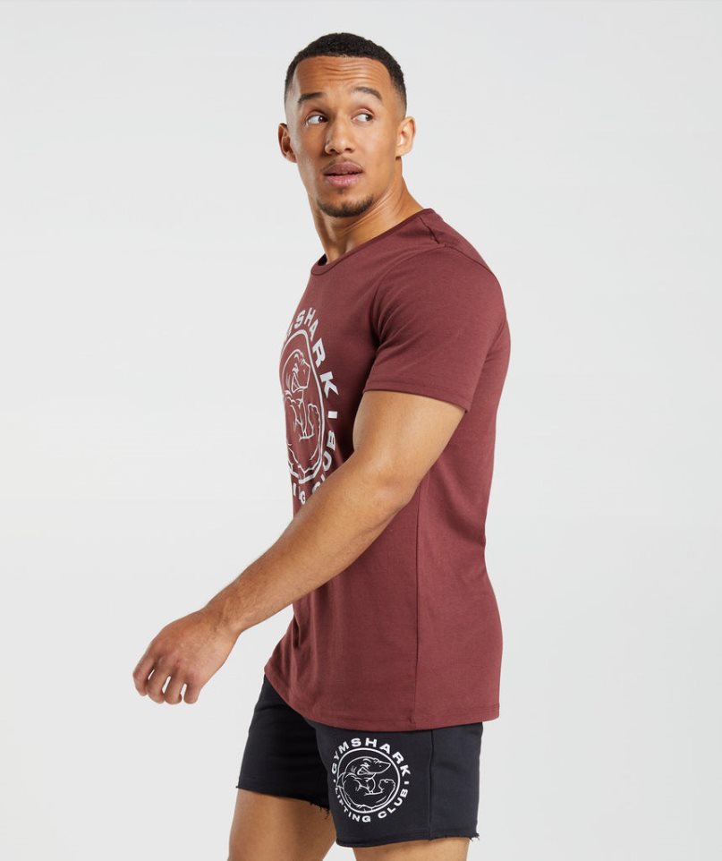Gymshark Legacy Férfi Póló Bordó | HU-G-082