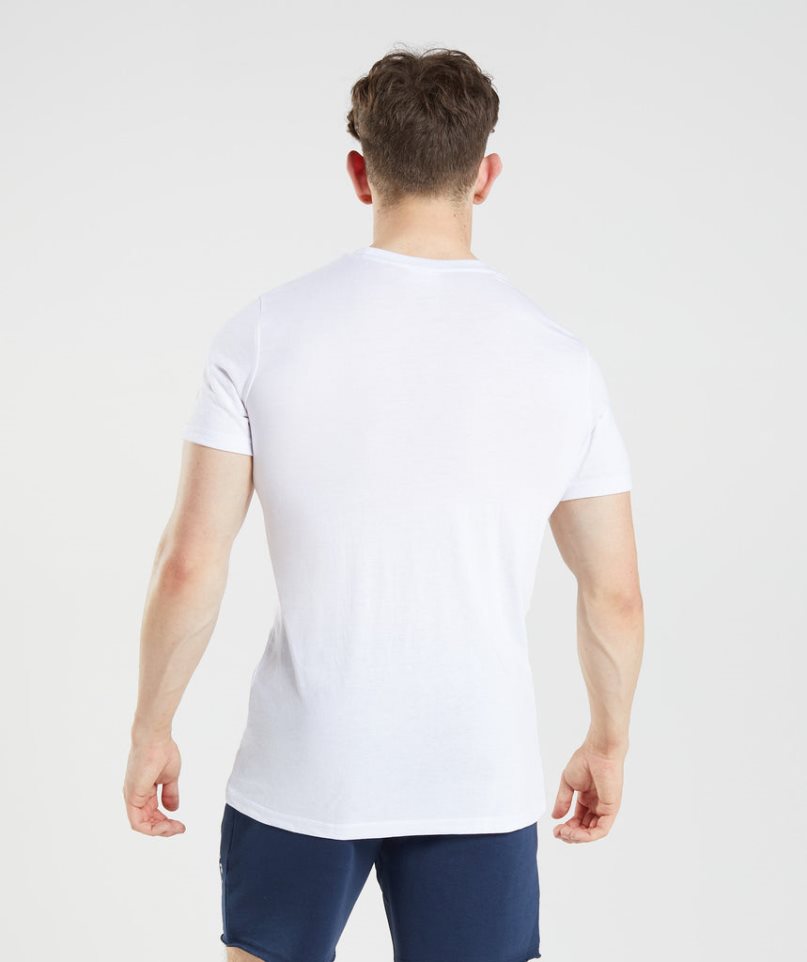 Gymshark Legacy Férfi Póló Fehér | HU-K-659