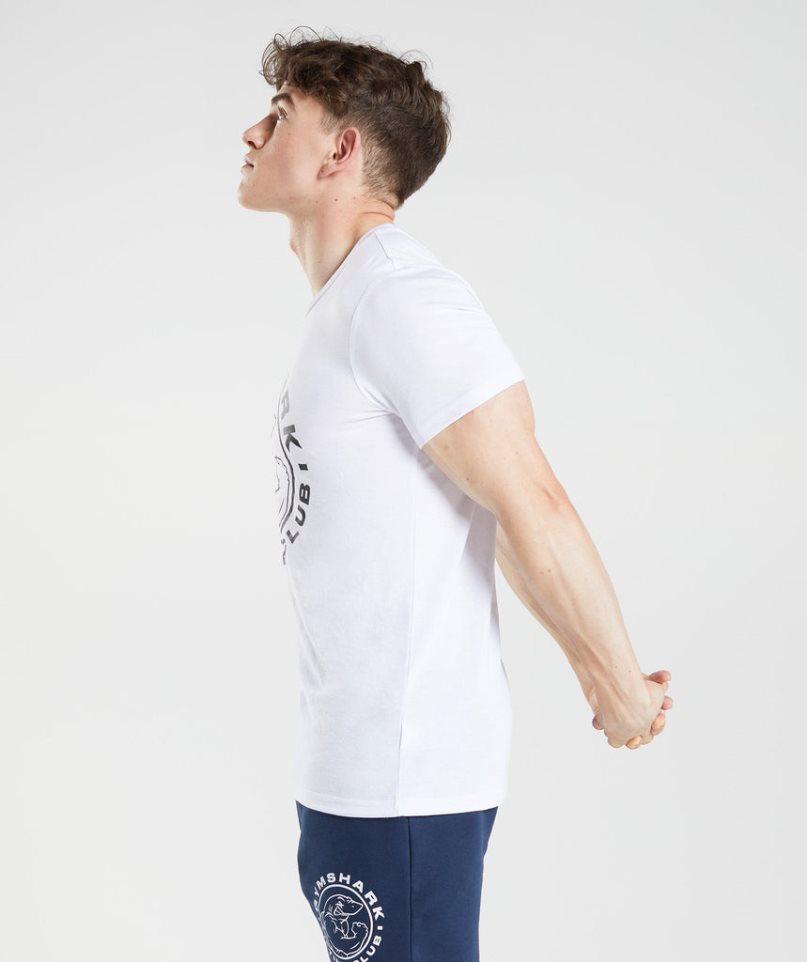 Gymshark Legacy Férfi Póló Fehér | HU-K-659