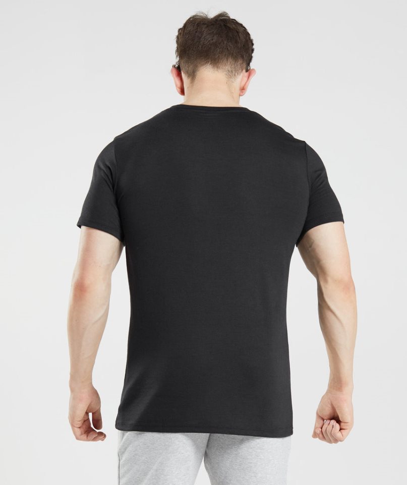 Gymshark Legacy Férfi Póló Fekete | HU-B-214