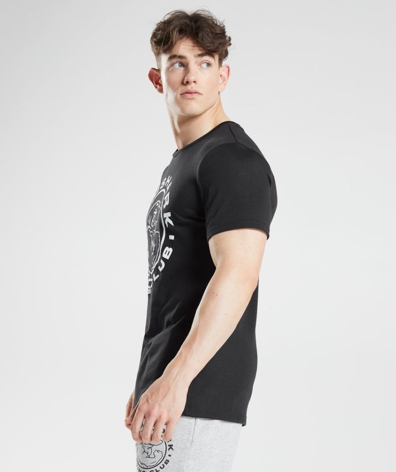 Gymshark Legacy Férfi Póló Fekete | HU-B-214