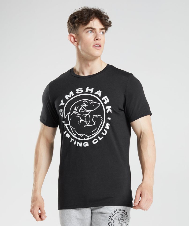 Gymshark Legacy Férfi Póló Fekete | HU-B-214