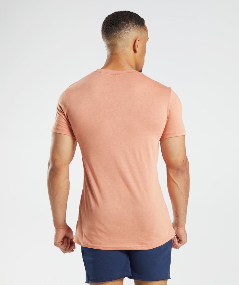 Gymshark Legacy Férfi Póló Narancssárga | HU-C-680