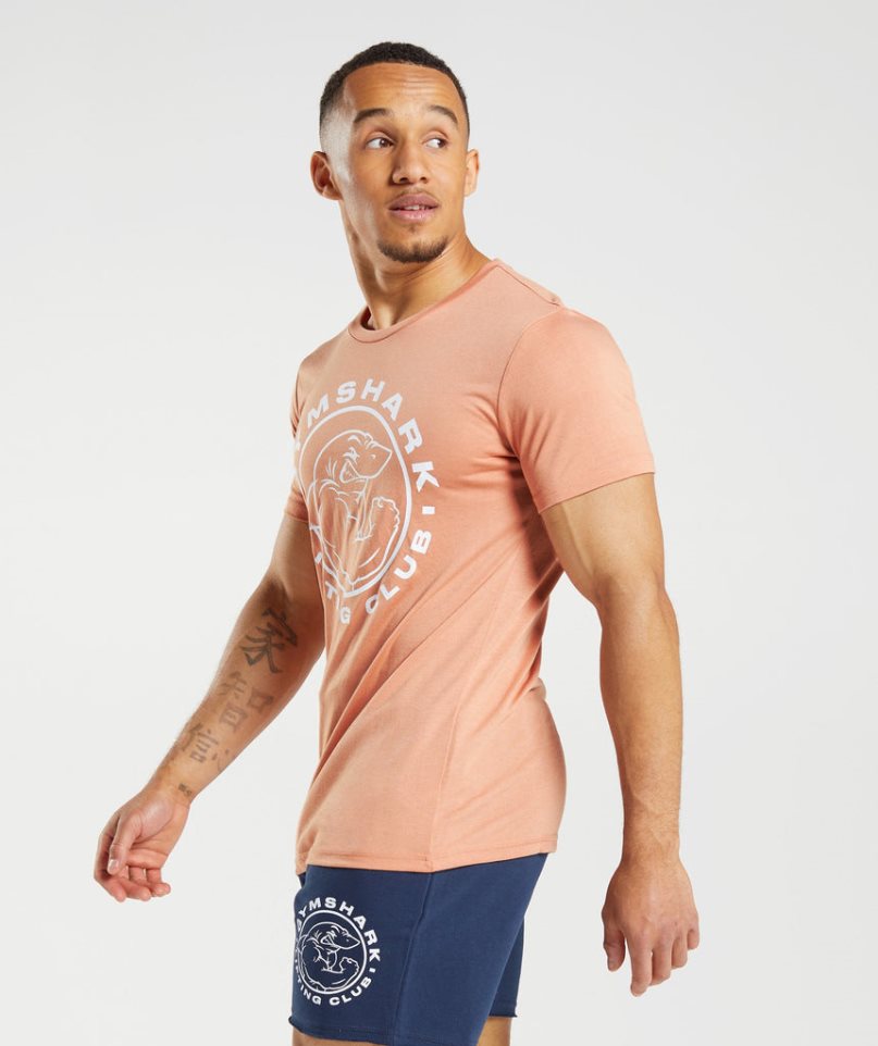 Gymshark Legacy Férfi Póló Narancssárga | HU-C-680