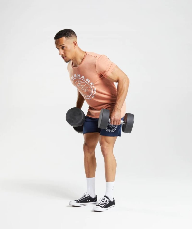 Gymshark Legacy Férfi Póló Narancssárga | HU-C-680