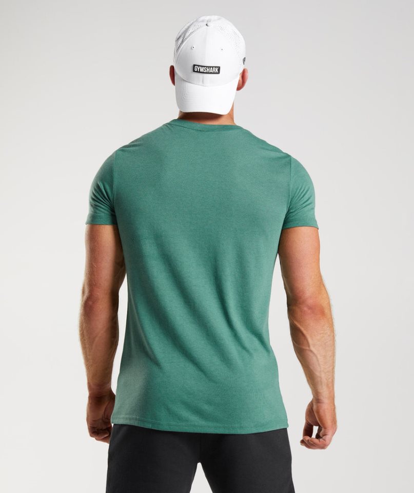 Gymshark Legacy Férfi Póló Zöld | HU-T-827