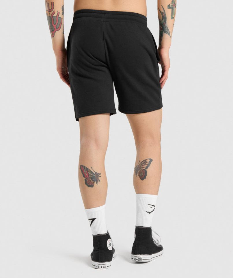 Gymshark Legacy Férfi Rövidnadrág Fekete | HU-E-947