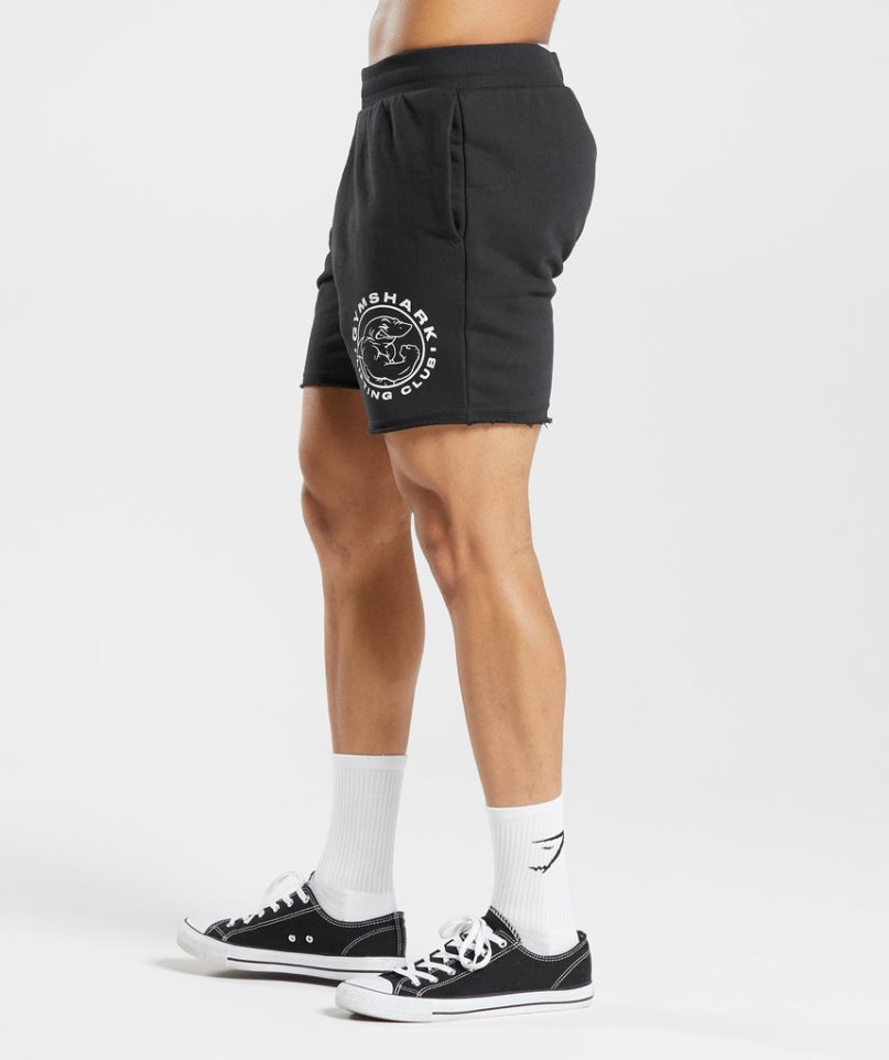 Gymshark Legacy Férfi Rövidnadrág Fekete | HU-V-653