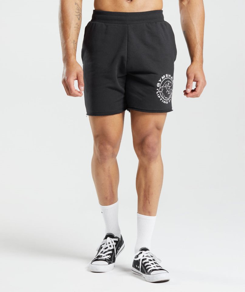 Gymshark Legacy Férfi Rövidnadrág Fekete | HU-V-653