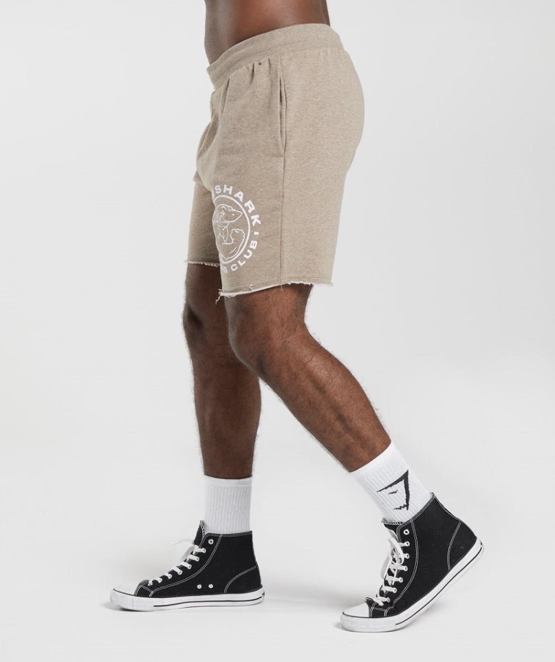 Gymshark Legacy Férfi Rövidnadrág Khaki | HU-U-580