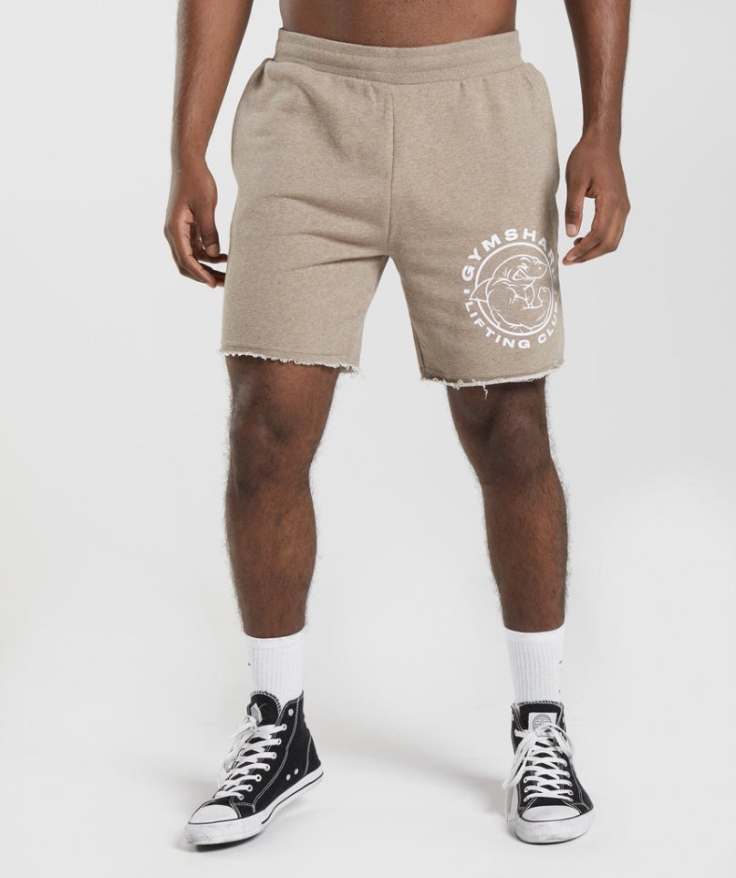 Gymshark Legacy Férfi Rövidnadrág Khaki | HU-U-580